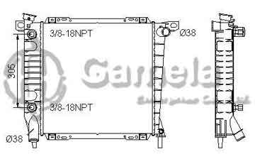 6191326057-T - Radiator for MAZDA B4000/NAVAJO V6 3.0/4.0 85-94 A/T OEM: F07H8005AA, F0TZ8005D DPI: 1164