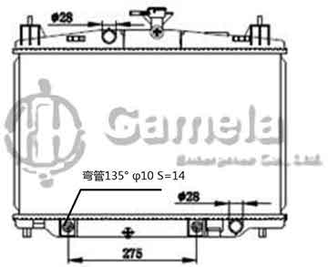 6191326069-T - Radiator for MAZDA 2 08- A/T NISSENS: 68505 OEM: ZY8415200A, 278415200A