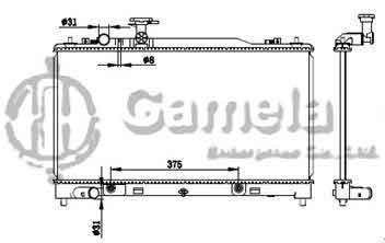 6191326076-T - Radiator for MAZDA A/T