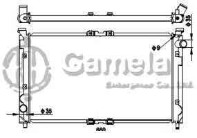 6191326141-T - Radiator for MAZDA XEDOS9'93 M/T NISSENS: 62398 OEM: KL6815200A DPI: 2065