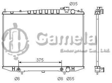 6191419014-T - Radiator for NISSAN FRONTIER / XTERRA L4/V6 2.4/3.3 98-04 A/T NISSENS: 69453 OEM: 214609Z000 DPI: 2215