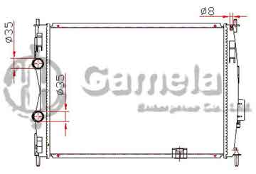 6191419023-T - Radiator for NISSAN QASHQAI/DUALIS 2.0 M/T OEM: 21460JD090