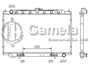 6191419029-T - Radiator for NISSAN MAXIMA / INFINITI I30 V6 3.0 95-99 A/T NISSENS: 68136 OEM: 214100L700, 214100L710, 2141031U00, 2141038U00 DPI: 1752