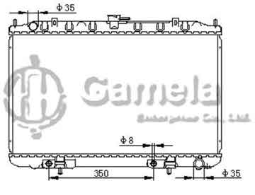 6191419033-T - Radiator for NISSAN MAXIMA / INFINITI I35 V6 3.0/3.5 00-03 A/T OEM: 214605Y700 DPI: 2612