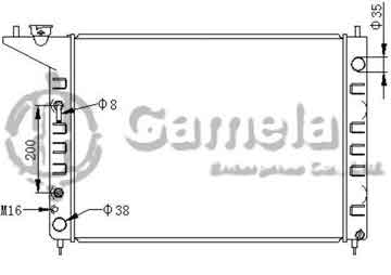 6191419036-T - Radiator for NISSAN INFINITI Q45 V8 4.5 90-93 A/T OEM: 2146060U00 DPI: 1404/2053