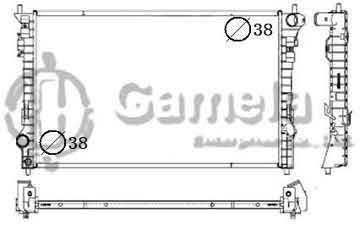 6191419060-T - Radiator for NISSAN Lincoln MKS 3.7L V6 13-14 M/T OEM: DG1Z8005F DPI: 13308