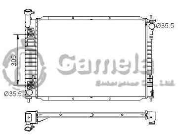 6191419063-T - Radiator for NISSAN QUEST / VILLAGER V6 3.39 9-02 A/T OEM: XF5H8005AC, XF5Z8005A, XF5H8005AD, XF5Z8005AA DPI: 2259