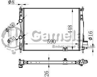 6191419076-T - Radiator for NISSAN QASHQAI/DUALIS M/T