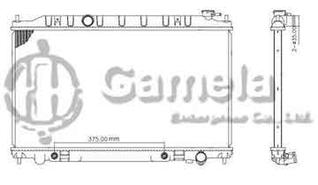 6191419095-T - Radiator for NISSAN TEANA V6 3.5 2004- A/T OEM: 214609Y800