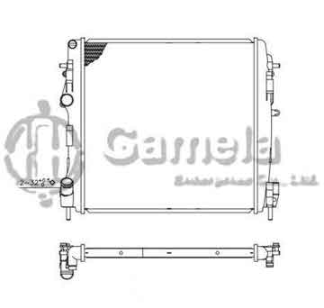 6191419102-T - Radiator for NISSAN NS KUBISTAR 16V1.6i/ 1.9 DCi 03- M/T NISSENS: 63762 OEM: 8200072713