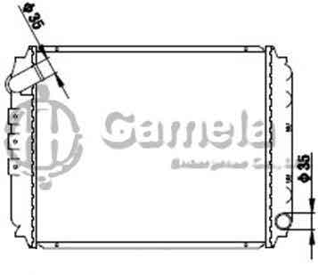 6191419134-T - Radiator for NISSAN VAN 2.4L 86-89 M/T DPI: 220