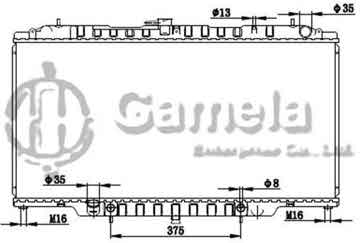 6191419147-T - Radiator for NISSAN PATROL GR II (Y61) 97-00 A/T NISSENS: 62953A OEM: 21460VB300, 21460VB301, 21460VB800