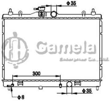 6191419159-T - Radiator for NISSAN TIIDA SC11 06- A/T OEM: 21460ED000