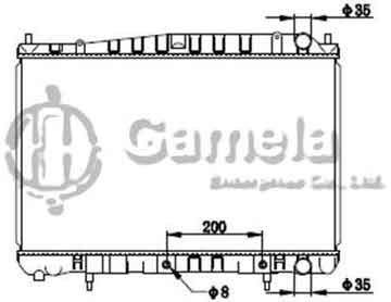 6191419189-T - Radiator for NISSAN LAUREL SC34 93- A/T OEM: 2146081T00, 2146081T01