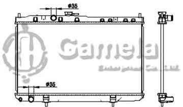 6191419227-T - Radiator for NISSAN SUNNY 07 M/T