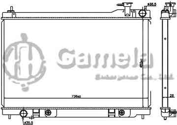 6191419264-T - Radiator for NISSAN A/T NISSENS: 68119 OEM: 21460CG000, 21460CN80B