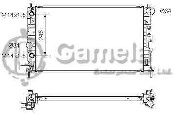 6191516007-T - Radiator for OPEL VECTRA B 16V/TD 1.8/2.0/2.2i 95-03 A/M NISSENS: 63077A OEM: 1300223, 1300159, 1300160, 1300221, 24402888