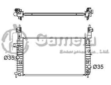 6191516019-T - Radiator for OPEL MERIVA CDTi 1.7 2003- M/T NISSENS: 63087A OEM: 1300254, 1300255, 13130042