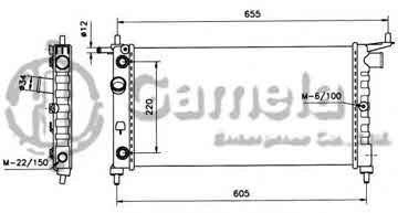 6191516027-T - Radiator for OPEL COMBO A B TIGRA 1.2/1.4/1.6 93-02 A/T NISSENS: 63284 OEM: 1300150, 90410048