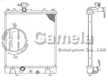 6191516034-T - Radiator for OPEL AGILAA 12V/16V 1.0/1.3 00-07 MT NISSENS: 63014A OEM: 1300220, 1770083E00, 9208632