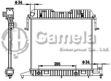 6191516035-T - Radiator for OPEL OMEGA A 1.8 86-94 A/T NISSENS: 63042 OEM: 90280692, 1300011, 1300131, 90443402