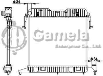 6191516036-T - Radiator for OPEL OMEGA A 1.8 86-94 M/T NISSENS: 63043 OEM: 1300009, 90280691, 13000098, 52453033