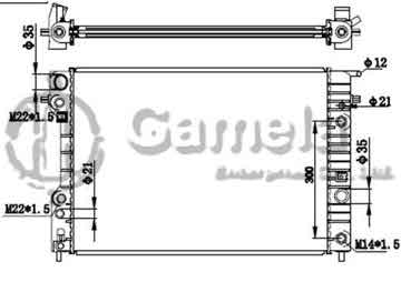 6191516037-T - Radiator for OPEL OMEGA B 94-03 A/T NISSENS: 63073A OEM: 52463049, 52463050, 52482600, 6302006