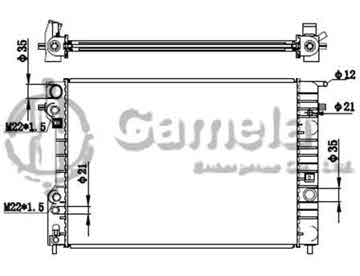 6191516038-T - Radiator for OPEL OMEGA B 94-03 M/T