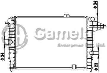 6191516047-T - Radiator for OPEL VECTRA A 1.7/2.0 88-95 M/T OEM: 3096381