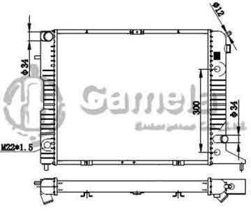 6191516053-T - Radiator for OPEL OMEGA '2.6i 86-94 A/T NISSENS: 63048 OEM: 1300094, 1300127