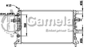 6191516061-T - Radiator for OPEL ASTRA G 1.2i 16V 98-09 A/T NISSENS: 630704 OEM: 1300270, 93179909