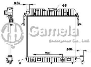 6191516076-T - Radiator for OPEL OMEGA A 1.8 86-94 A/T NISSENS: 63041 OEM: 1300012, 90231319, 1300130, 90443401