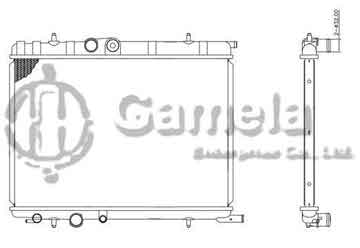 6191607008-T - Radiator for PEUGEOT 206/207/307/PARTNER 1.4/1.5/1.9 96- M/T NISSENS: 63502 OEM: 1330N5, 1333A6, 1330N7