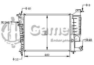 6191607016-T - Radiator for PEUGEOT 306(93-)1.4i TU3M M/T NISSENS: 61367A OEM: 1301TG, 964765480, 133051