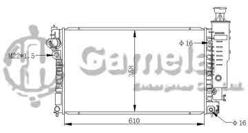 6191607021-T - Radiator for PEUGEOT 405 1.6 1580 XU5M/2C 92 M/T NISSENS: 63514 OEM: 1301G8, 1301G7, 1301G9