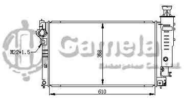 6191607023-T - Radiator for PEUGEOT 405 1.6 1580 XU5M/2C.92 M/T NISSENS: 63545 OEM: 1301JL, 1301JP