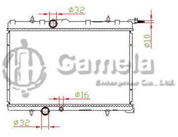 6191607025-T - Radiator for PEUGEOT 206 99- M/T