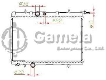 6191607027-T - Radiator for PEUGEOT 206 M/T OEM: 133038