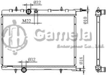 6191607028-T - Radiator for PEUGEOT 307 1.6 2000 M/T