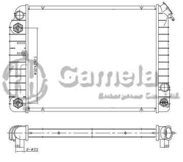 6191620002-T - Radiator for PONTIAC FIERO L4/V6 2.5/2.8 84-88 A/T OEM: 3051175, 3055085, 3056720, 3056721, 3057620, 3057621 DPI: 828