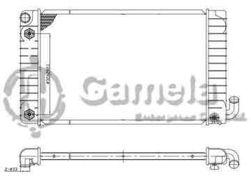 6191620008-T - Radiator for PONTIAC GRAND AM L4 2.5 89-91 A/T NISSENS: 69121A OEM: 52452574, 52452575, 52451317, 52450146, 52450248 DPI: 1043