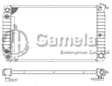 6191620014-T - Radiator for PONTIAC BONNEVILLE V6 3.8 87- A/T OEM: 3050109, 3055015, 3053755, 3058518 DPI: 908