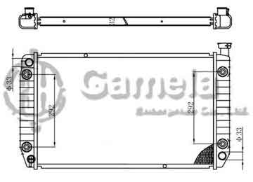 6191620043-T - Radiator for PONTIAC TRANS SPORT V6 3.8 92-95 A/T DPI: 1476