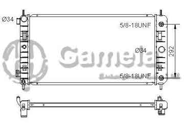 6191620048-T - Radiator for PONTIAC G6 V6 3.5 05-10 A/T OEM: 52494386 DPI: 2727