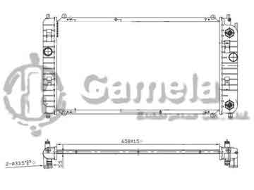 6191620052-T - Radiator for PONTIAC GRAND AM L4 2.2 02-05 A/T NISSENS: 69458 OEM: 52487242, 22666459 DPI: 2520