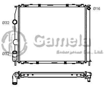 6191814005-T - Radiator for RENAULT CLIO/KANGOO 1.0/1.2i 97- M/T NISSENS: 63886 OEM: 7700430143