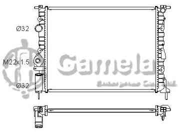 6191814012-T - Radiator for RENAULT CLIO / KANGOO / MEGANE 1.5/1.6i/ 1.9 95-03 M/T NISSENS: 639371 OEM: 7700838134, 770083630, 7701352603