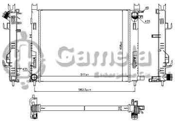 6191814014-T - Radiator for RENAULT 1.5 2012 2013 M/T NISSENS: 637624 OEM: 214100078R