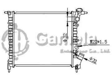 6191814015-T - Radiator for RENAULT CLIO 1.1 90-98- M/T NISSENS: 63928 OEM: 7701034767