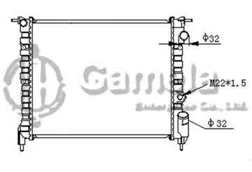 6191814017-T - Radiator for RENAULT CLIO / R21 16V1.4/1.7/1.8i 90-98 M/T NISSENS: 63919 OEM: 7701034769, 7700784038